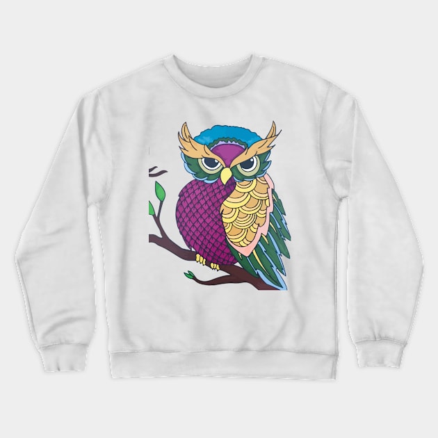 Owl Crewneck Sweatshirt by wildmagnolia